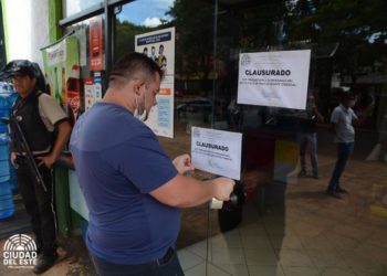 Fechamento de estabelecimento comercial. Foto: Prefeitura de CDE/Divulgação