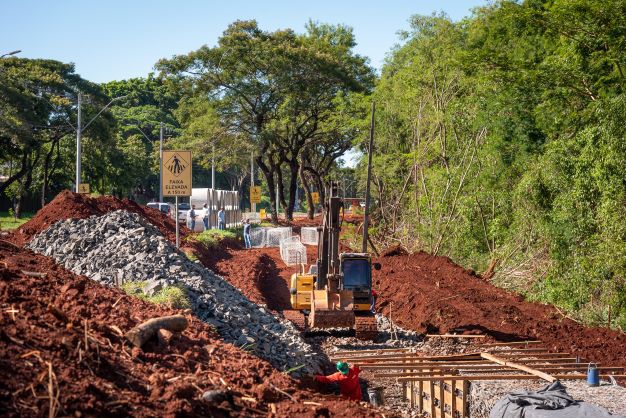 Andamento das obras. Fotos: Rubens Fraulini/IB