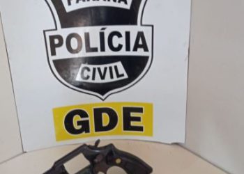 Revólver apreendido. Foto: PC/Divulgação