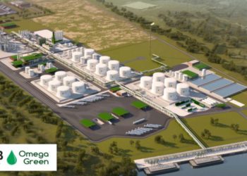 Modelo da futura usina de biocombustíveis em Villeta. Foto Grupo BCE