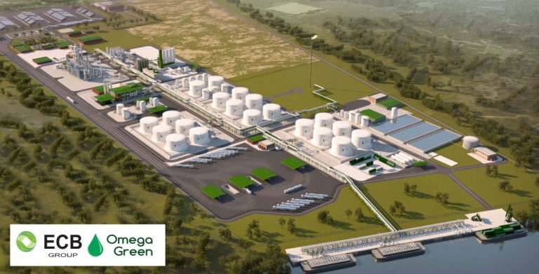 Modelo da futura usina de biocombustíveis em Villeta. Foto Grupo BCE