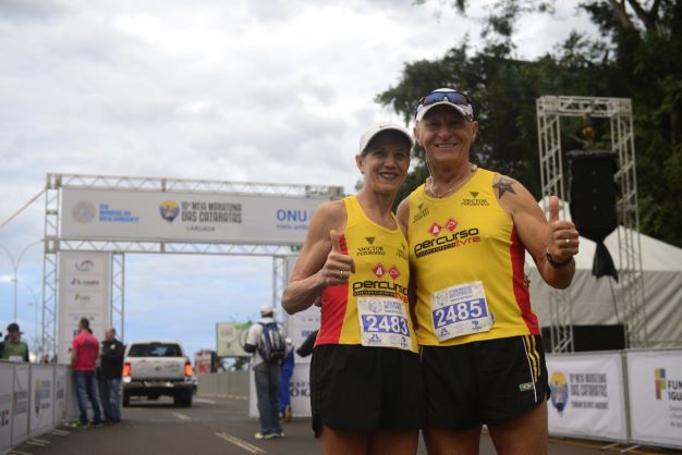 A prova realizada em Foz do Iguaþu vai marcar o retorno do casal às corridas de rua. Foto: Marcos Labanca/Divulgação