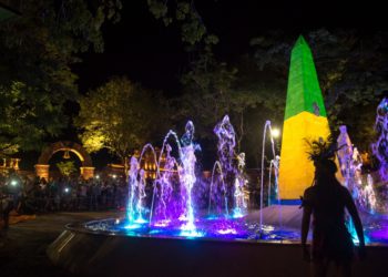 Fonte do Marco das Três Fronteiras. Foto: Marcos Labanca/Divulgação