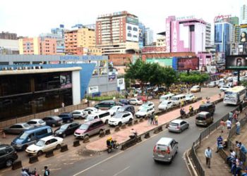 Área comercial no centro de Ciudad del Este. Foto: Cemap