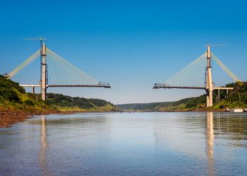 A Ponte da Integração 84% concluída. Foto: Rubens Fraulini/Itaipu Binacional