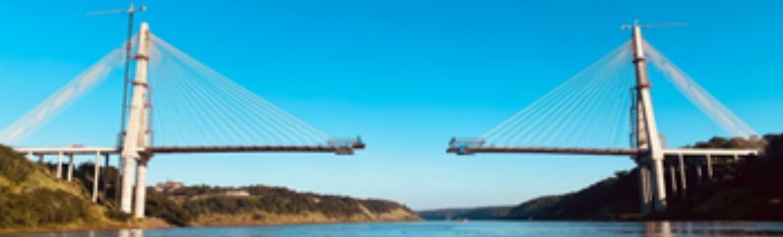 Ponte da Integração está 86% concluída. Foto: DER-PR