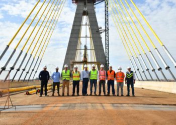 Representantes da Sociedade Paraguaia de Estruturas. Foto: IB/Divulgação