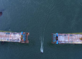 Faltam só 53 metros para ligar as duas margens. Fotos: IB/margem Paraguaia