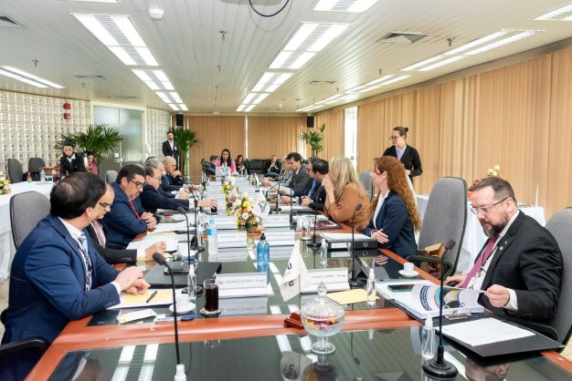 Reunião desta terça-feira (09) que definiu a nova tarifa da usina de Itaipu. Foto: Rafael Kondlatsch/Itaipu Binacional