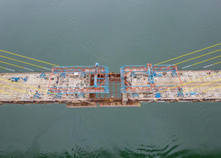 Na quarta-feira, 17 de agosto de 2022, as duas margens da Ponte da Integração foram unidas. Fotos: cortesia