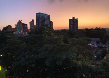 Pôr do sol em Foz do Iguaçu. Foto: Elias Dandolini