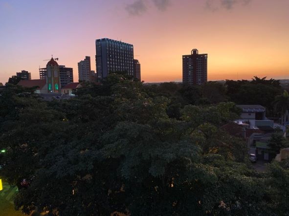 Pôr do sol em Foz do Iguaçu. Foto: Elias Dandolini