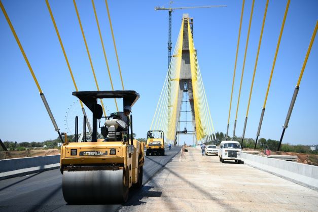 Ponte da Integração recebeu camada asfáltica na semana passada. Foto: IB/Paraguai