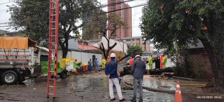 Estragos causados pela chuva em Foz. Foto: PMFI