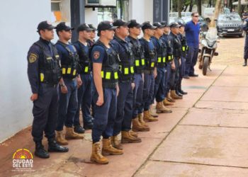 Novos agentes de trânsito da Prefeitura de Ciudad del Este. Foto: divulgação