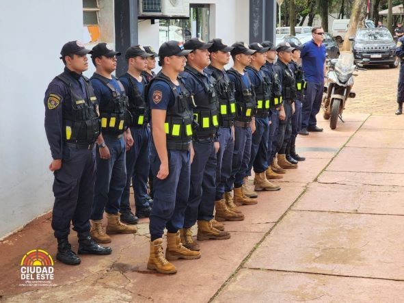 Novos agentes de trânsito da Prefeitura de Ciudad del Este. Foto: divulgação