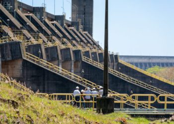 Inspeção na barragem de Itaipu. Fotos: Sara Cheida/Divulgação