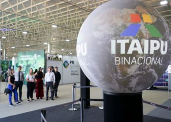 Um dos estandes da Itaipu no Show Rural de Cascavel. Foto: Sara Cheida/IB