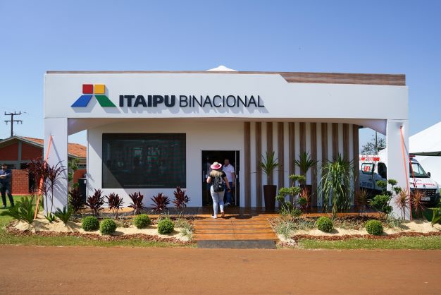 Estande institucional da Itaipu, de 342 metros quadrados no Show Rural de Cascavel. Foto: IB/Divulgação
