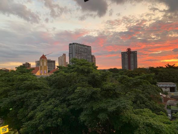 Pôr do sol em Foz do Iguaçu. Foto: Elias Dandolini/Cortesia