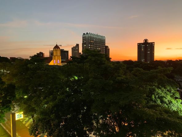 Pôr do sol em Foz do Iguaçu. Foto: Elias Dandolini/Cortesia
