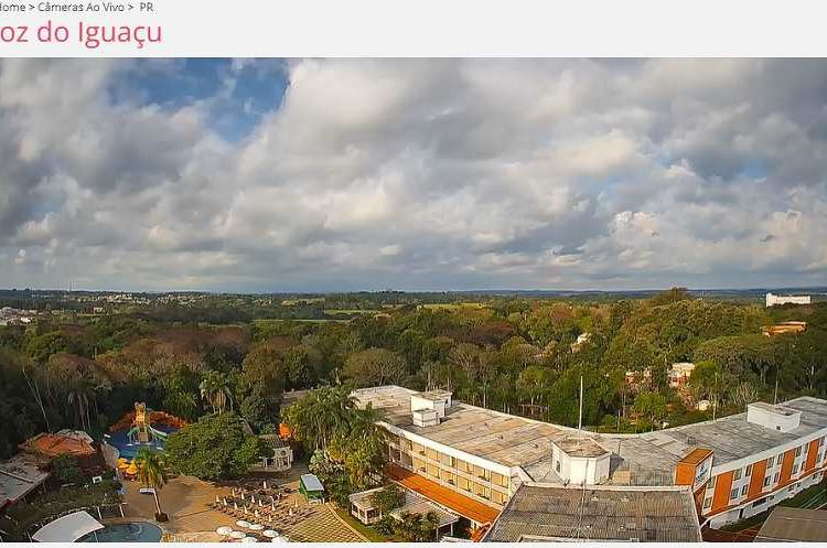 Imagem da câmera de monitoramento climático instalada no Hotel Boubon. Foto: captação