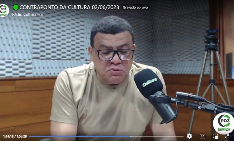 Luciano Alves em entrevista à Rádio Cultura. Foto: captação de vídeo