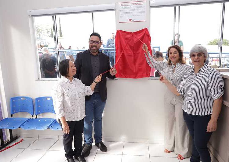 Da esquerda para a direita: Idalina Barbosa (AFA), Jogão Morales (presidente da Câmara de Vereadores), Rosa Jerônymo (primeira-dama) e Filomena Rubano (AFA). Foto: Thiago Dutra/Divulgação