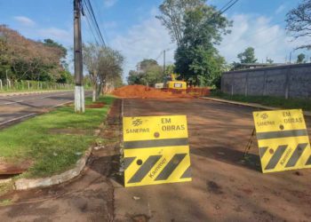 Obra da Sanepar na Vila A. Foto: Não Viu?