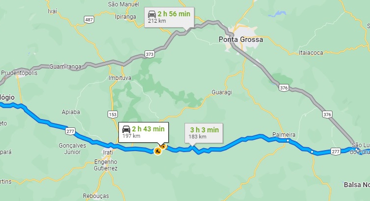 Ilustração: Google Maps