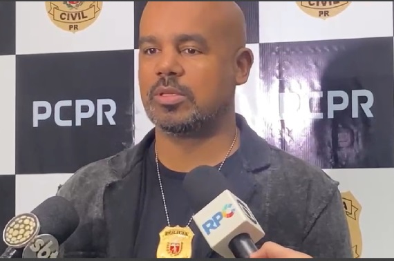 Delegado Rodrigo Souza. Foto: captura de vídeo divulgado pela PC