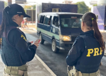 Abertura da Semana Nacional do Trânsito na Pone da Amizade. Foto: divulgação/PRF
