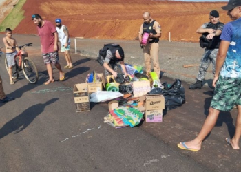 Material apreendido na operação. Foto: PMFI/Divulgação