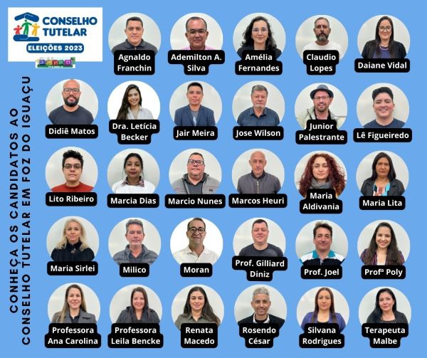 Candidatos que disputam a eleição. Foto: PMFI