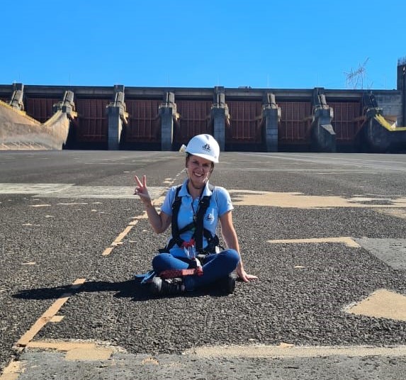 As calhas do Vertedouro são umas das preferidas por ela para fazer inspeção. Foto: arquivo pessoal/divulgação