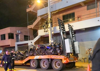 Motos apreendidas no fim de semana. Foto: divulgação