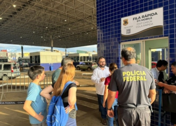 Posto da PF na aduana da Ponte da Amizade. Foto: divulgação