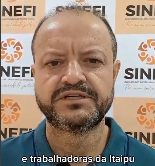 PH em vídeo divulgado sobre o impasse na Itaipu. Foto: captura de vídeo