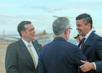 Chegada do presidente Peña ao Brasil. Foto: Presidência da República.