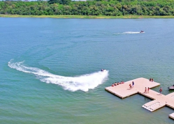 Praia Artificial do Balneário Jacutinga em Itaipulândia. Foto: divulgação/Gabriel Rosa/AEN