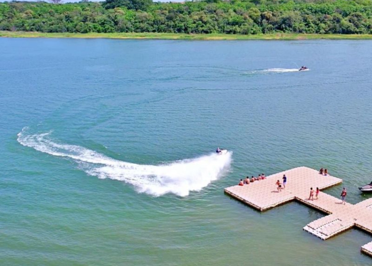 Praia Artificial do Balneário Jacutinga em Itaipulândia. Foto: divulgação/Gabriel Rosa/AEN