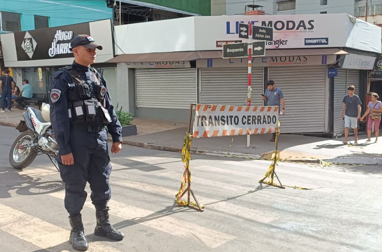 O centro de Ciudad del Este foi fechado por causa do roubo. Foto: Prefeitura de CDE/divulgação