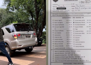 Fotos de veículos multados a partir de denúncias da população de Ciudad del Este, divulgadas pela prefeitura local