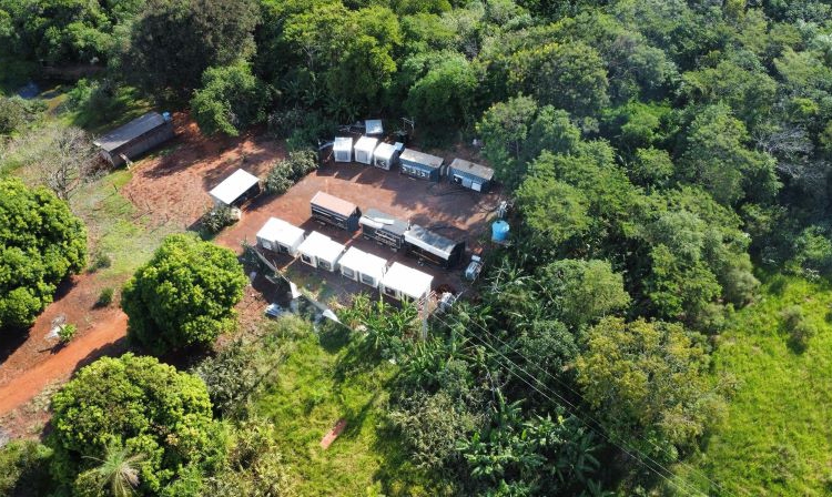 Mineradora flagrada furtando energia pela ANDE. Foto: Agência IP
