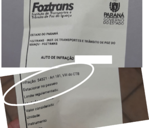 Multas aplicadas nos veículos dos convidados do deputado Vermelho. Foto: Almanaque do Futuro