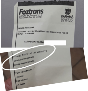 Multas aplicadas nos veículos dos convidados do deputado Vermelho. Foto: Almanaque do Futuro