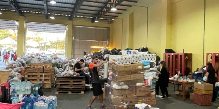 Parte das doações arrecadadas. Foto: Rádio Cultura