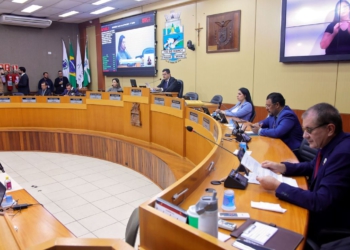 Sessão desta segunda-feira da Câmara de Vereadores de Foz. Foto: divulgação