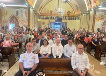Missa que marcou o encerramento das festividades do centenário da Igreja São João Batista. Fotos: divulgação