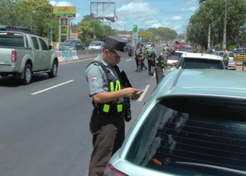 Polícia Caminera em ação. Foto: Agência IP